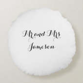 Coussins Ronds Chien cadeau Mariage Doves blanches personnalisées (Dos)