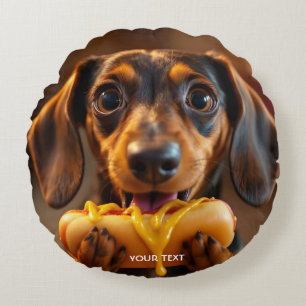 Coussins Ronds Chien chaud de fantaisie mignon
