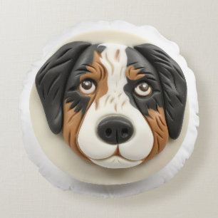 Coussins Ronds Chien de berger australien Inspiré de la 3D