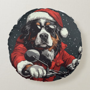 Coussins Ronds Chien de montagne bernois de Noël
