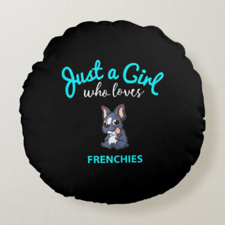 Coussins Ronds Chien-taureaux Français Pour Filles Enfants Chien-