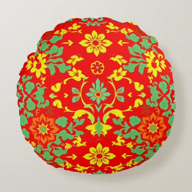Coussins Ronds chinese pattern pillow (Devant)