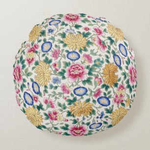 Coussins Ronds Chinoiserie Floral Chintz