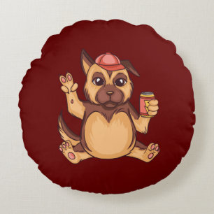 Coussins Ronds Chiot de berger allemand mignon