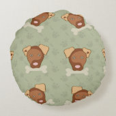 Coussins Ronds Chiot, os, Doux (Dos)