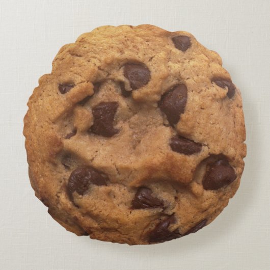 Coussins Ronds Chip chocolat Cookie drôle Look (Devant)