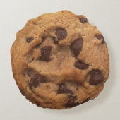 Coussins Ronds Chip chocolat Cookie drôle Look (Dos)