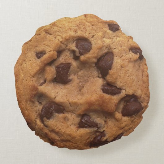 Coussins Ronds Chip chocolat Cookie drôle Look (Dos)