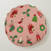 Coussins Ronds Christmas Drawing (Dos)