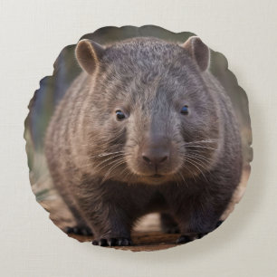 Coussins Ronds "Chubby Charm : L'adorable Wombat Australien"