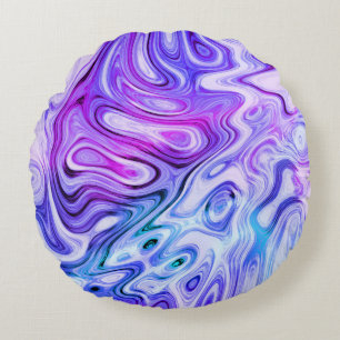 Coussins Ronds chuchotement fantomatique, pastel marbré :