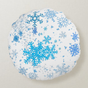 Coussins Ronds Chute de neige de Noël