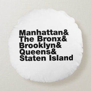Coussins Ronds Cinq Boroughs ~ New York