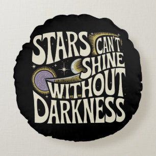 Coussins Ronds Citation cosmique inspirante