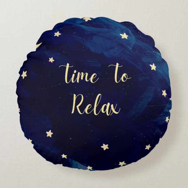 Coussins Ronds Citation Relax - Starry Night Sky Inspiration (Devant)