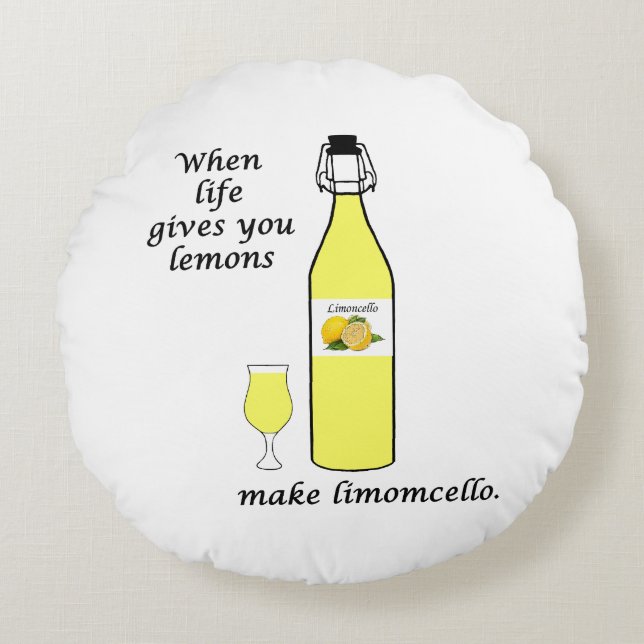 Coussins Ronds Citrons en Limoncello (Devant)