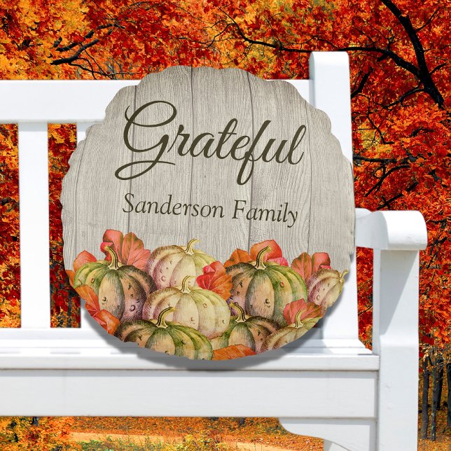 Coussins Ronds CITROUILLE d'aquarelle BOHO (Créateur téléchargé)