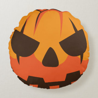 Coussins Ronds Citrouille de Jack o Lantern Halloween