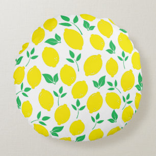 Coussins Ronds Citrus Citron Fruit Motif Oreiller