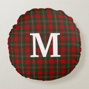 Coussins Ronds Clan MacGregor Tartan Plaid Monogramme Jeu d'oreil