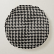 Classic Pepita Houndstooth Motif Black Grey