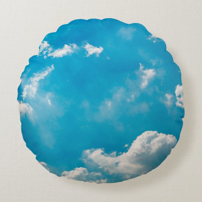 Coussins Ronds Cloudy and blue sky backgroundabstract, air, area, (Devant)