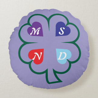 Coussins Ronds Clover avec les coeurs