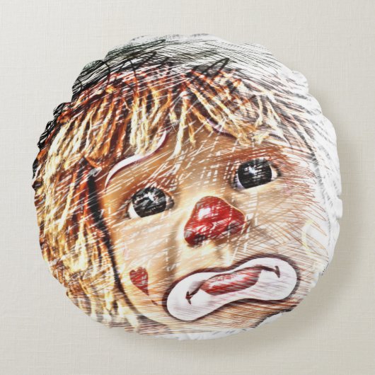 Coussins Ronds Clown mignon (Devant)