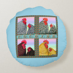 Coussins Ronds Cochins Quatre Couleurs