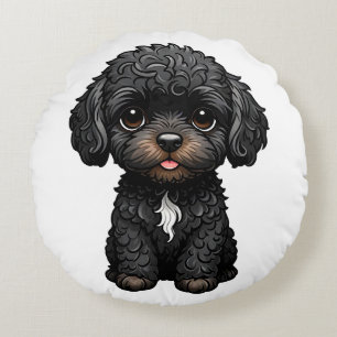 Coussins Ronds Cockapoo noir