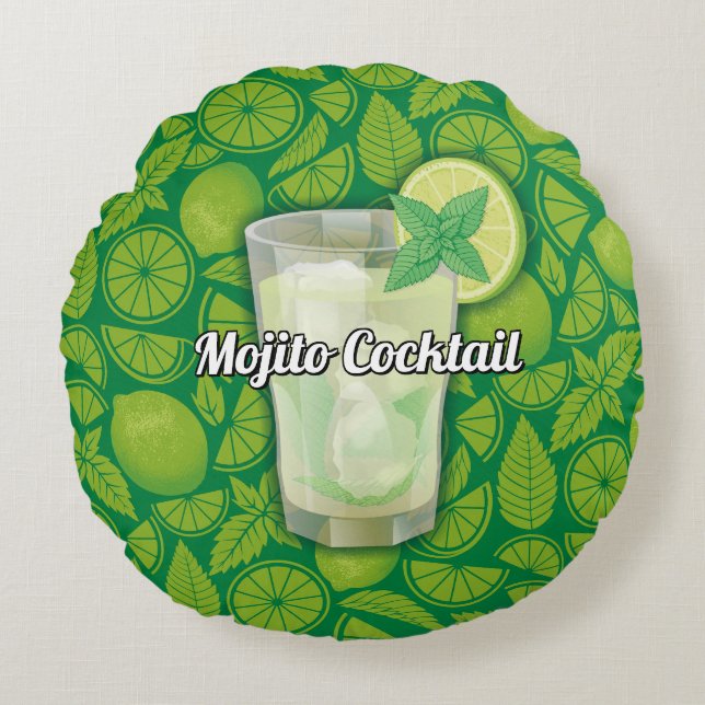 Coussins Ronds Cocktail Mojito (Devant)