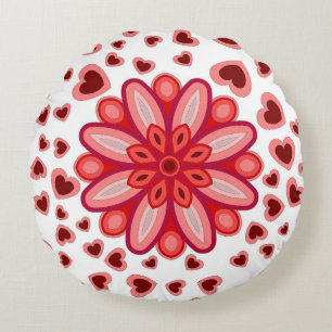 COUSSINS RONDS CŒUR D'AMOUR CADEAU