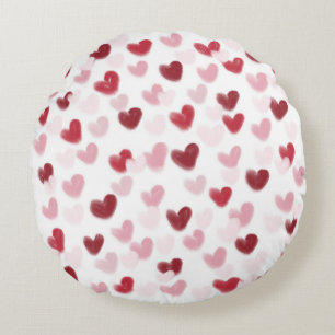 Coussins Ronds Coeurs d'amour
