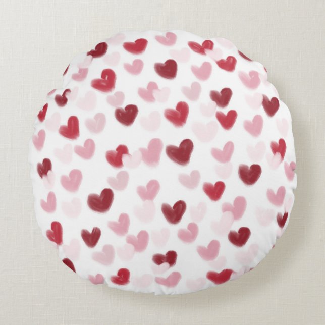 Coussins Ronds Coeurs d'amour (Devant)