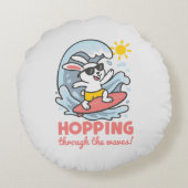 Coussins Ronds Cojín infantil con conejito surfero kawaii (Dos)