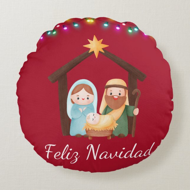 Coussins Ronds Cojín nacimiento navidad (Devant)