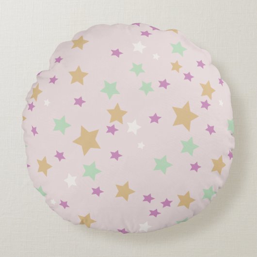 Coussins Ronds Cojín redondo con diseño de estrellas. (Devant)