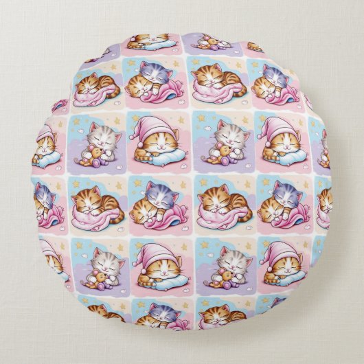 Coussins Ronds Cojín redondo - Gatito de Sueños (Devant)