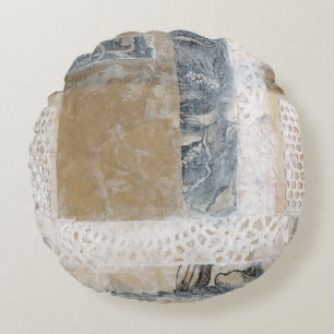 Coussins Ronds Collage II de dentelle