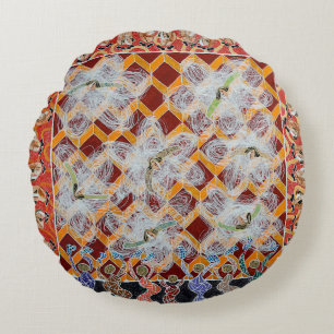Coussins Ronds Collection de chefs-d'oeuvre en toile peinte sur c