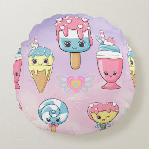Coussins Ronds collection de crème glacée pour bébés