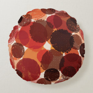 Coussins Ronds Collection de Motifs Abstraits colorés et intempor
