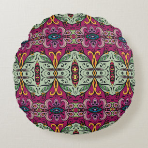 Coussins Ronds Coloré tribal ethnique sans couture motif