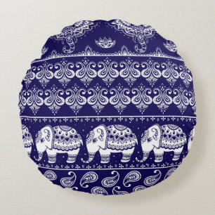 Coussins Ronds Coloré tribal ethnique sans couture motif