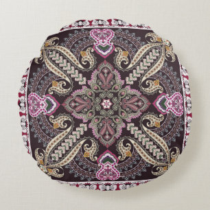 Coussins Ronds Coloré vintage mandala motifs sans couture motif