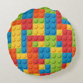 Coussins Ronds colorful bricks kids pattern (Dos)