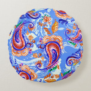 Coussins Ronds Colorful paisible sans couture motif