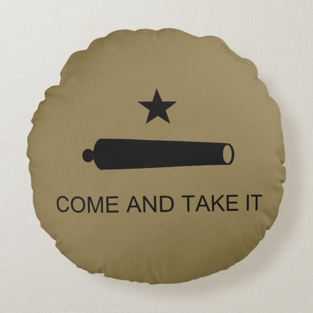Coussins Ronds Come & Take It ! Flag de Texas State (Devant)