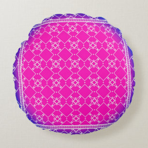 Coussins Ronds Conception avec motif géométrique dessiné à la mai