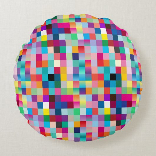 Coussins Ronds Conception colorée multi (Devant)